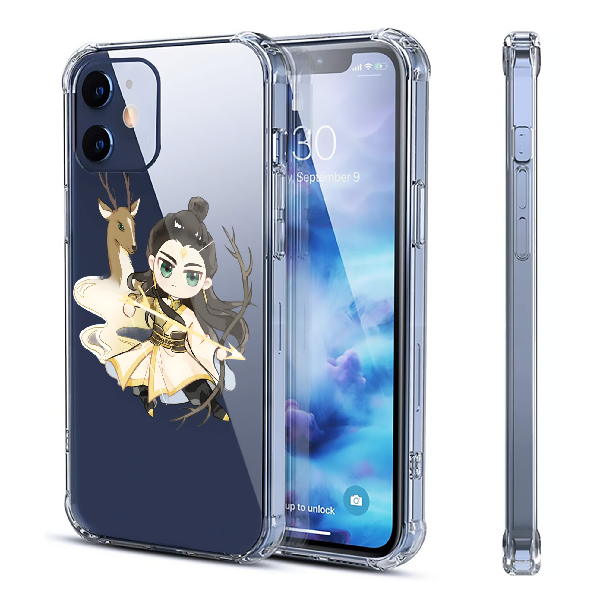 （画像用） Ne Zha 2 ナタ 魔童の大暴れ 【iPhone 12シリーズ対応】透明スマホケース（クリアソフトケース）